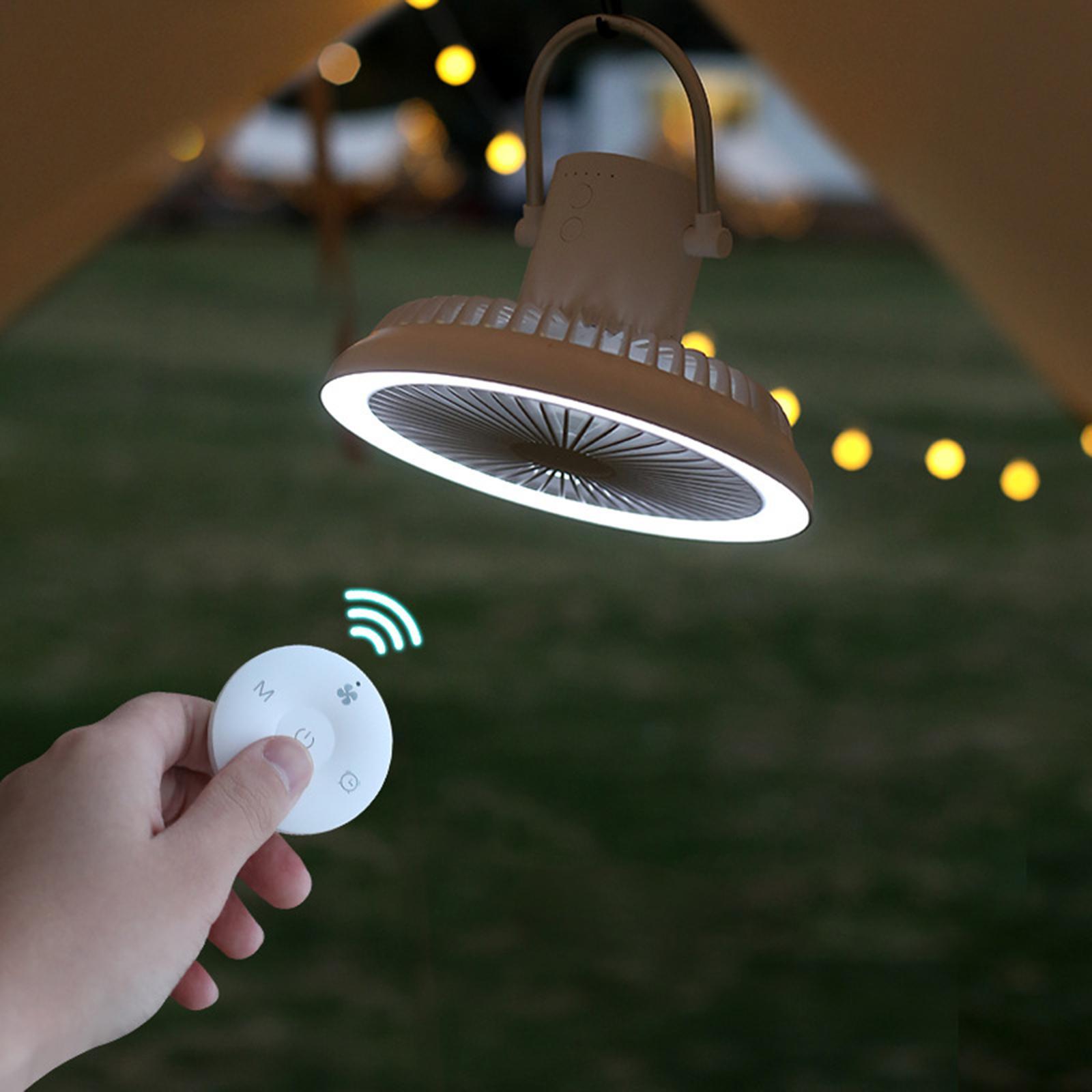 Outdoor Camping Fan Portable USB Rechargeable Camping Tent Tripod Fan Mini Hanging Ceiling Fan Stand Air Cooling Fan Lantern Gemalys™