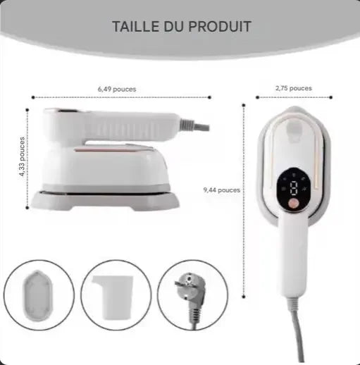 Mini fer à vapeur portable compact et léger, idéal pour défroisser rapidement vos vêtements en voyage ou à la maison