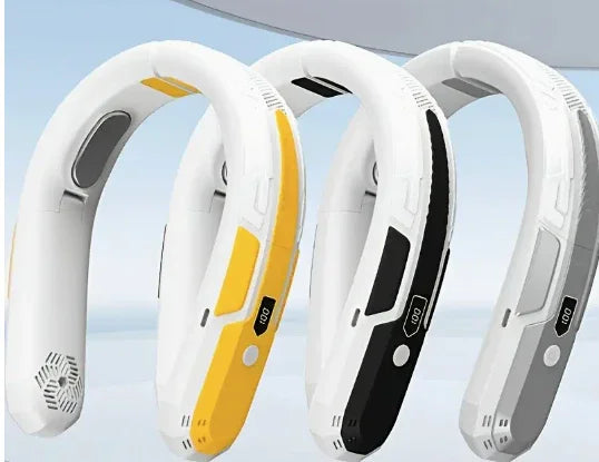 Ventilateur de cou pliable turbo portable 360° – Sécurité et autonomie longue durée Gemalys™