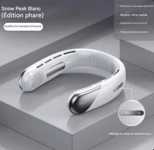 Ventilateur de cou sans lame 4000mAh – Fraîcheur portable, sécurité et autonomie longue durée Gemalys™