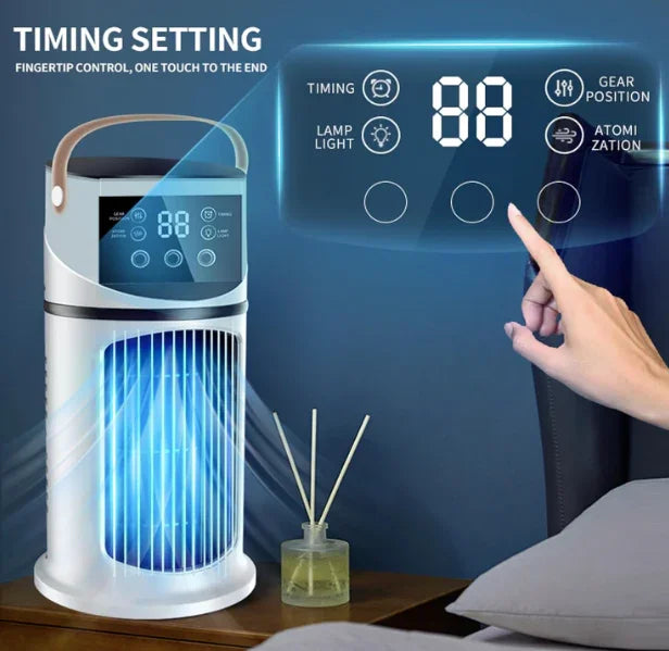 Ventilateur Climatiseur Portable Compact : Rafraîchisseur d’Air Personnel pour Maison, Bureau et Voiture Gemalys™