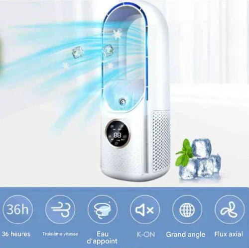Climatiseur Portable 3 en 1 – Refroidisseur, Humidificateur et Purificateur d’Air avec 6 Vitesses Ajustables Gemalys™