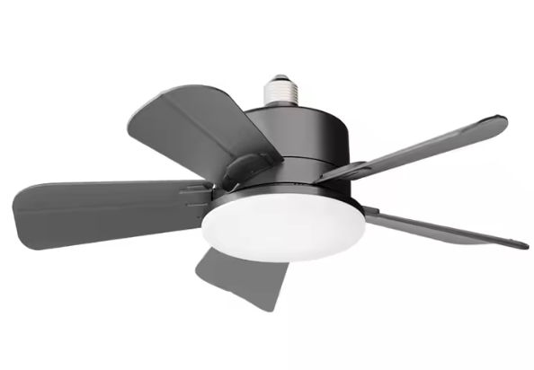 Ventilateur de plafond LED moderne rotatif 360° avec télécommande et variateur couleur Gemalys™