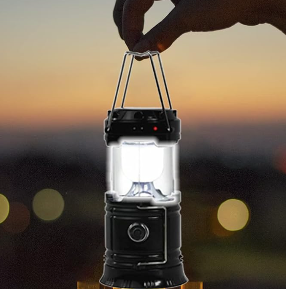 Lampe  Portable USB Rechargeable – Lanterne LED Solaire avec Power Bank pour Camping Gemalys™