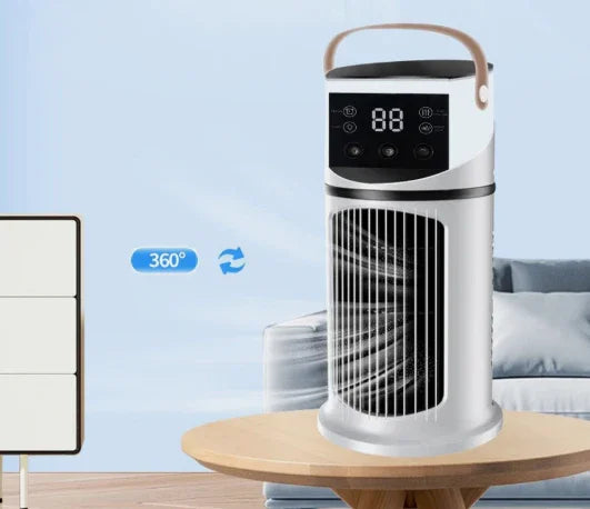 Ventilateur Climatiseur Portable Compact : Rafraîchisseur d’Air Personnel pour Maison, Bureau et Voiture Gemalys™