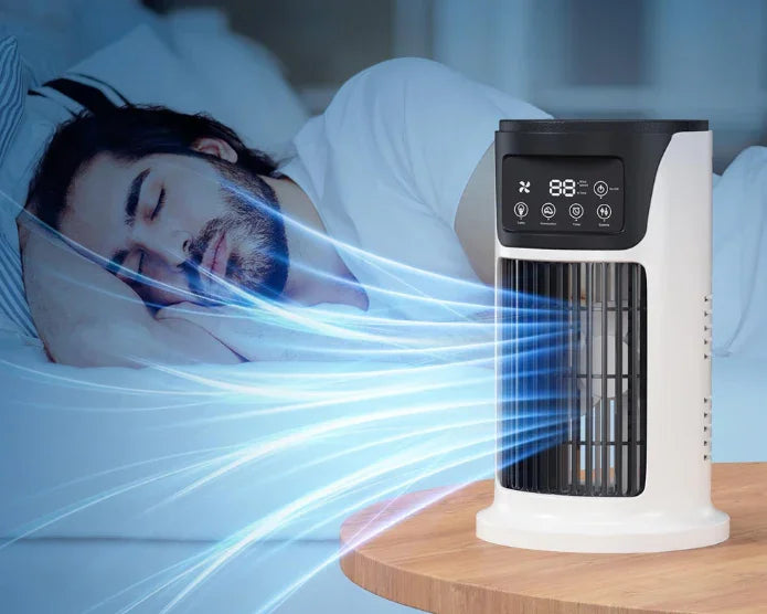 Ventilateur Climatiseur Portable Compact : Rafraîchisseur d’Air Personnel pour Maison, Bureau et Voiture Gemalys™