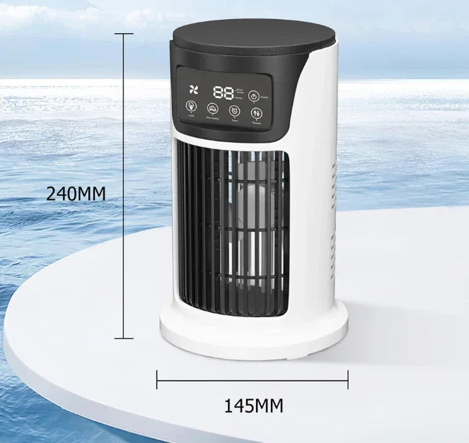 Ventilateur Climatiseur Portable Compact : Rafraîchisseur d’Air Personnel pour Maison, Bureau et Voiture Gemalys™