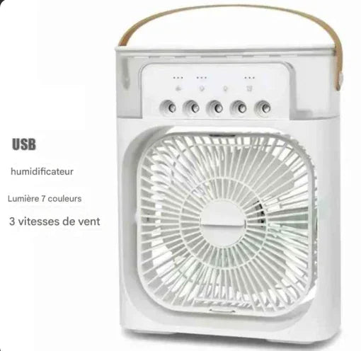 Ventilateur électrique portable 3 en 1 : Climatiseur domestique, ventilateur USB & veilleuse LED Gemalys™