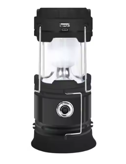 Lampe  Portable USB Rechargeable – Lanterne LED Solaire avec Power Bank pour Camping Gemalys™