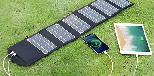 Chargeur solaire portable 60W, pliable, pour une alimentation en extérieur. Gemalys™