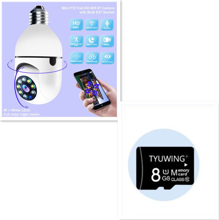 WiFi CAMERA 1080P Bulb 4X Zoom Camera E27 Home 5GWiFi Alarm Monitor - Gemalys™
